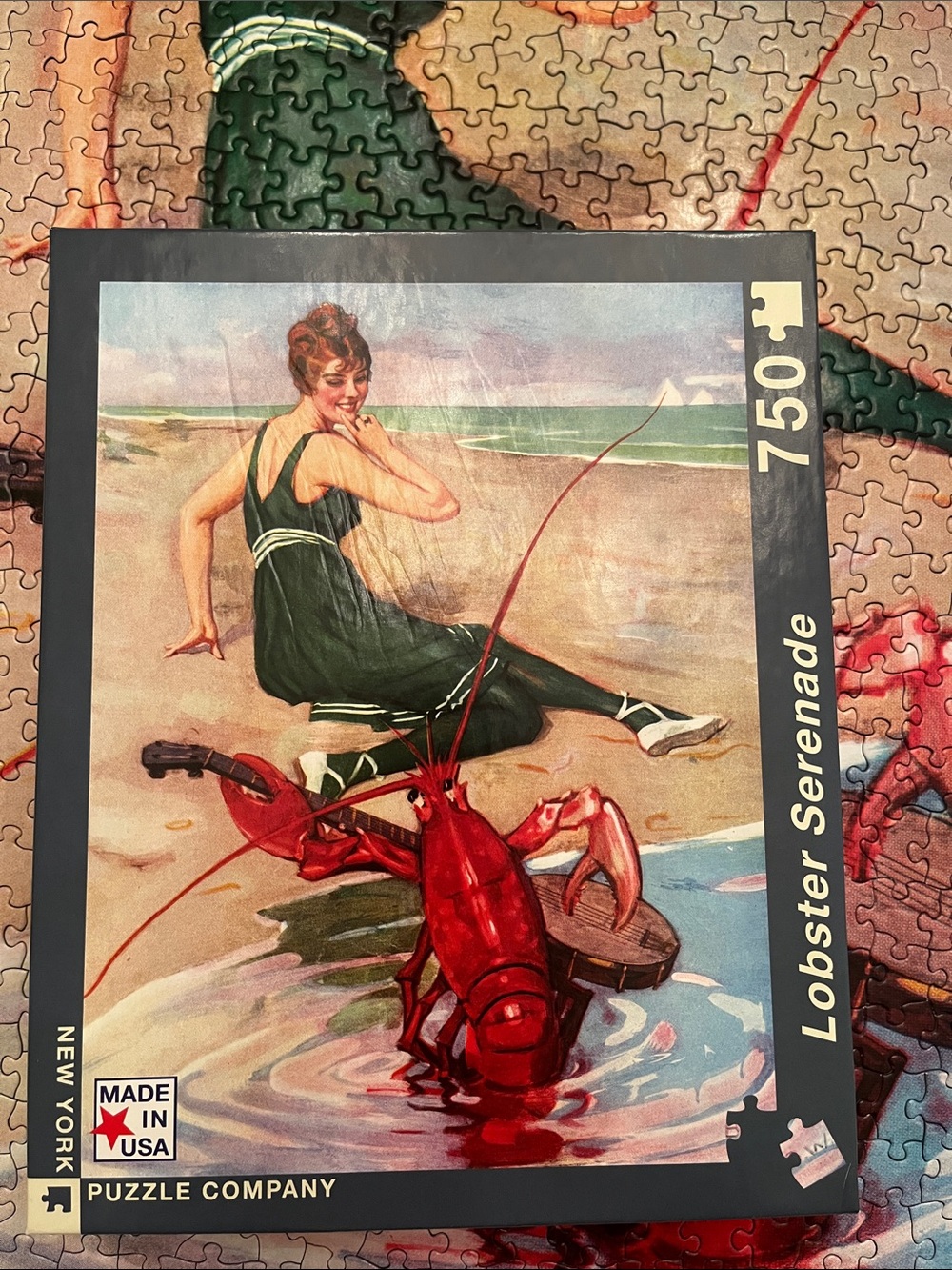 New York Puzzle Company 750 Piece Puzzle - Lobster Serenade